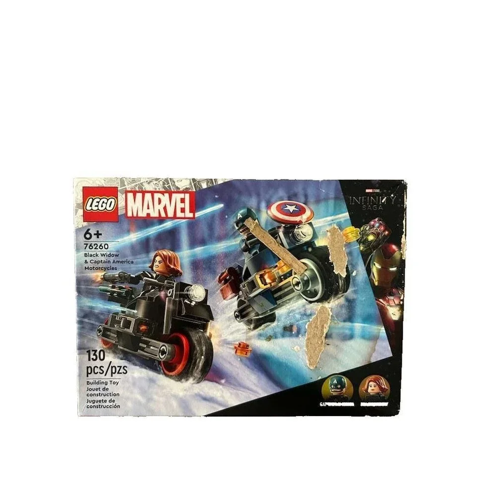 LEGO Marvel 76260 Black Widow and Captain America Motorcycles New